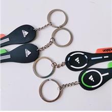 Adidas Sport Motion Racket Badminton Shuttlecock Key Chain Rubber
