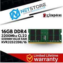 KINGSTON 16GB DDR4 3200Mhz CL22 SODIMM VALUE RAM - KVR32S22D8/16