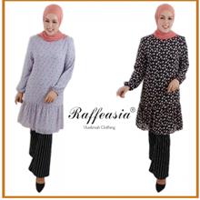 RAFFEASIA Blouse Corak Labuh Korea Style Modern Design