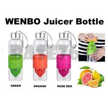 WENBO Fruit Lemon Press Juicer Water Maker Detox Glass Bottle 1581.1