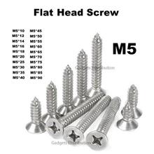 304 Stainless Steel M5 Flat Head Cross Head Screw M5*10-90 2685.1