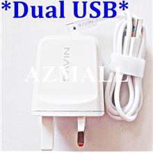 (5V/2.4A) BAVIN Dual USB Adapter Charger Micro USB Cable Set