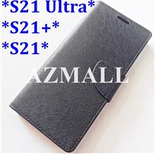 Fancy Diary Plain Case Flip Cover for Samsung Galaxy S21 Ultra 5G S21+