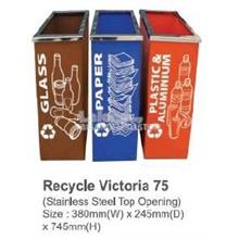 Recycle Bin 3In1 Victoria 75 380Wx245Dx745Hmm Stainles Stl Top Opening