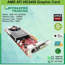 ATI Radeon HD 3450 256MB DDR2 64bit DVI HDMI Graphic Card F343F