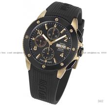 EPOS Watch 3388YEL Sportive Chronograph Automatic Rubber Black Gold