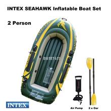 INTEX 68347 Seahawk 2 Person Inflatable Boat Set Air Pump Oars 2271.1