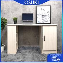 OSUKI Home Office Table with Cabinet and Bookshelf