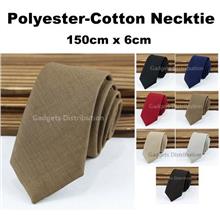 6cm 150*6cm Man Men Polyester-Cotton Necktie Neck Tie Ties 2408.1