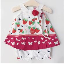Strawberry &amp; Butterfly Printed Baby Set