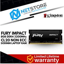 KINGSTON FURY IMPACT 8GB DDR4 3200MHz CL20 NON ECC SODIMM LAPTOP RAM