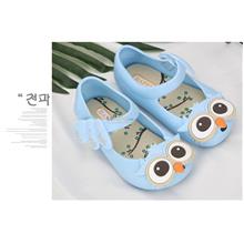 Light Blue Owl Jelly Shoes