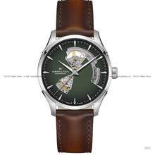 HAMILTON H32675560 Jazzmaster Open Heart Automatic 40mm Leather Green