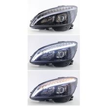 Mercedes W204 07-11 Projector Head Lamp with Bar (W205 Style)