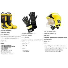 Fireman Fire Fighting Suit Accessories FR Safety Boot Glove Helmet SWS
