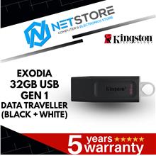 KINGSTON EXODIA 32GB USB 3.2 GEN 1 DATA TRAVELLER (BLACK + WHITE)