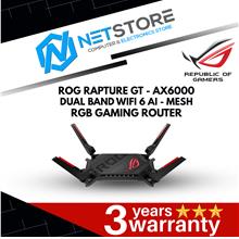 ASUS ROG Rapture GT-AX6000 DUAL BAND WIFI 6 AI-MESH RGB GAMING ROUTER
