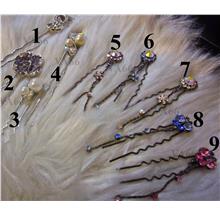 Crystal and Pearl Hair Pins for Brides Wedding Kahwin Krystal