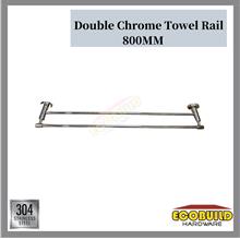 Chrome Double Towel Rail - 800MM