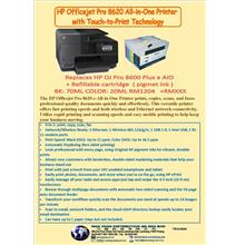 HP Officejet Pro 8620e + HP Refillable Cartridges Pro950/951