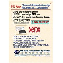 Xerox FULL range mono toner refill and remanufacture,