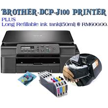 DCP J100 brother ( 3 in 1 )Inkjet  printer Plus Long Refillable Carts