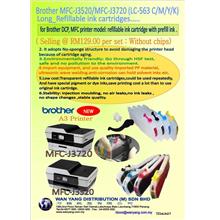 Brother MFC J3520/MFC J3720 (LC-563 C/M/Y/K) Refillable ink cartridges