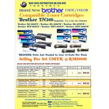 Brand New BROTHER TN240 CMYK/COLOR Compatible Toner Cartridges