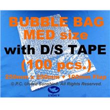 x100pcs A4 Size BUBBLE WRAP BAG w D/S TAPE 390mm(290+100 FLAP) x 250mm