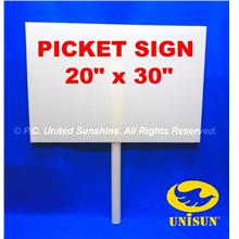 PICKET SIGN 20” x 30” Signage for Display Campaign Protest or Support