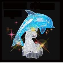 3D Dolphin Crystal Puzzle with Flash