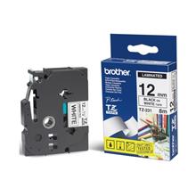 Brother Tze-231 12mm Black on White Tape