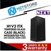 NZXT H1 V2 ITX TG CASE (BLACK) INTEGRATED PSU, AIO COOLER, RISER CARD