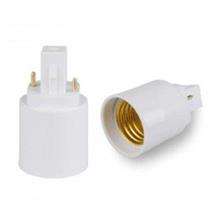 G24 PLC To E27 Lamp Bulb Base Convert Adaptor x 2 pcs