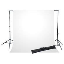 White 3m x 6m Muslin Backdrop Kit (Backdrop with Stand)