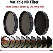 ND Filter Adjustable Neutral Density ND2 to ND400 Variable Slim Fader