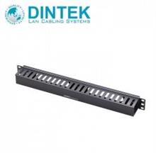 DINTEK 19' 1U Cable Management Panel + Front Wiring Duct, 2304-01007