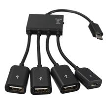 4 Port Micro USB Power Charging OTG Hub Cable