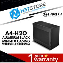LIAN LI A4-H2O BLACK MINI-ITX CASING WITH PCIE 4.0 RISER CABLE