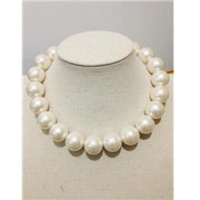 Korea Glass Pearl String Necklace 18mm