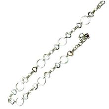 Round Heart Sterling Silver Anklet - CF84232S