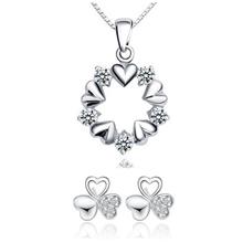 YOUNIQ Surrouned Love 925 Sterling Silver Necklac with Cubic Zirconia