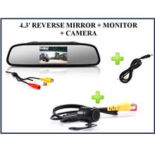 4.3' TFT LCD REVERSE MIRROR + MONITOR + CAMERA