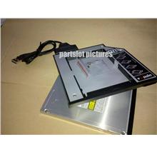 Dell E6400 E6410 SATA 2nd HDD Module Adapter + USB External Cable