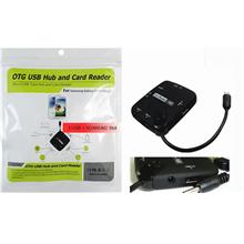 Micro USB 3 USB OTG Hub + 2 Card Reader Slots Tablet/Samsung