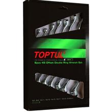 TOPTUL GAAE0814 8 PCS 6-22 45 &ordm; OFFSET DOUBLE RING WRENCH SET(COLOR BOX