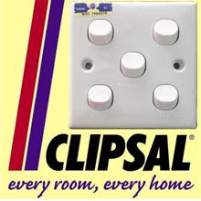 Clipsal 5 gang Switch 1 way 2 terminal 250V 10A light fan home deco