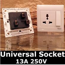Single Universal 1 GANG Electrical Switch Socket MAIN 240V NEW DIY kit
