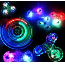(6 Pcs) Crystal Transparent LED Light Hand Spinner Fidget Spinner