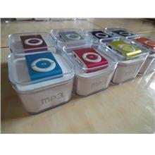 (10 sets of mix colors) Mini Clip MP3 Player With Earphone In Box